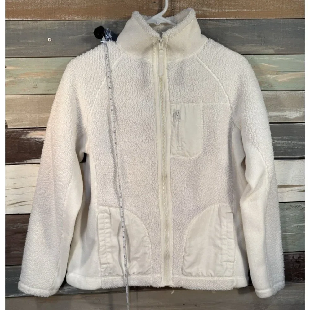 Faded-Glory Women's White Fleece Zipper Sweater Jacket Size M - Picture 10 of 14